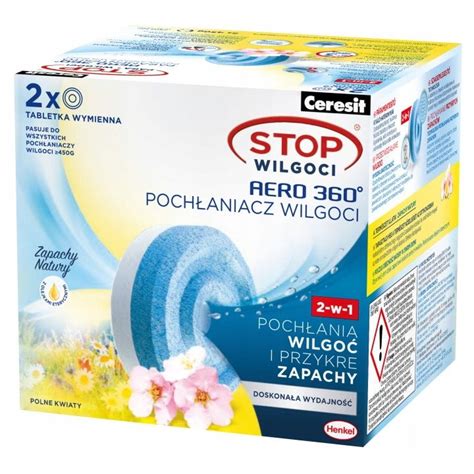 Ceresit Stop Wilgoci AERO Tabletki Kwiatowe 2x450g ERLI Pl