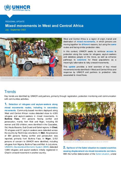 Document Unhcr Regional Report On Mixed Movements In West And Central