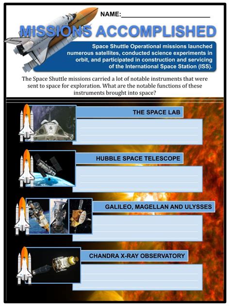 Space Shuttle Facts Worksheets Nasa And Space Shuttle Era For Kids