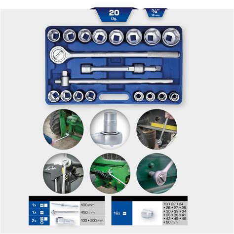 3 4 Socket Set 20 Pcs KS Tools Socket Sets