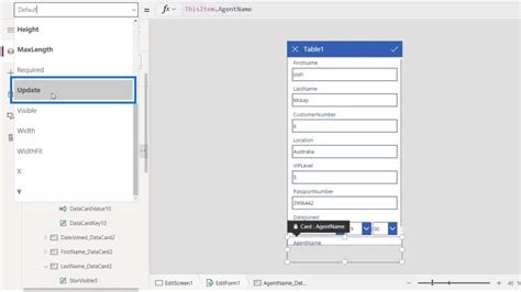 PowerApps Screen Editing And Updating Master Data Skills AI