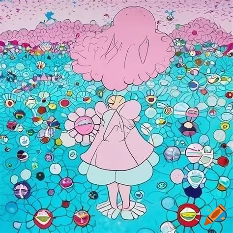 Artwork Collaboration Between Chiho Aoshima And Takashi Murakami On Craiyon