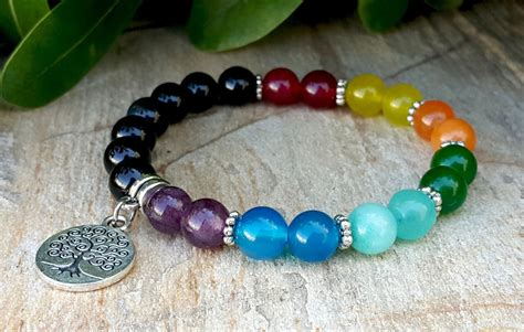 Chakra Bracelet Tree Of Life Charm Bracelet Yoga Jewelry Wrist Mala