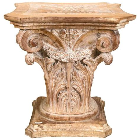 17 Impressive Carved Wood Pedestal Table Bases Collection In 2020