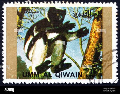 Umm Al Quwain Circa A Stamp Printed In The Umm Al Quwain Shows