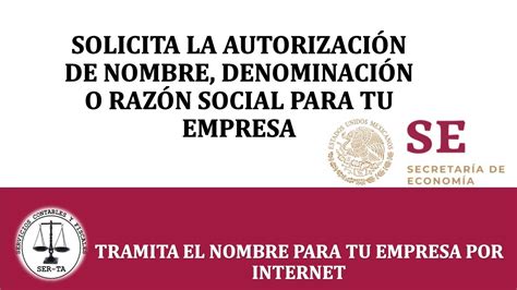 Obten El Nombre Denominaci N O Razon Social De Tu Empresa En La