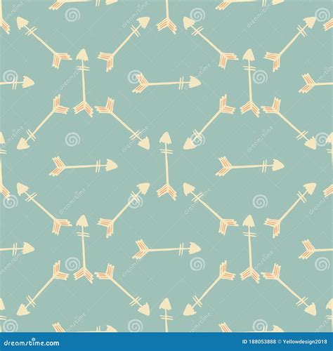 Geometric Arrows Seamless Pattern Hand Drawn Tribal Endless Wallpaper