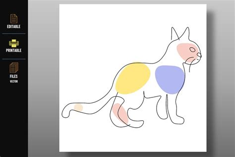 Outline Cat Vector Graphic by HanySab · Creative Fabrica