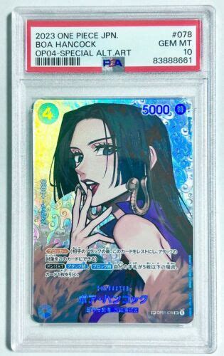 Psa10 One Piece Card Game Kingdoms Of Intrigue Boa Hancock Sr Op01 078 Sp Ebay