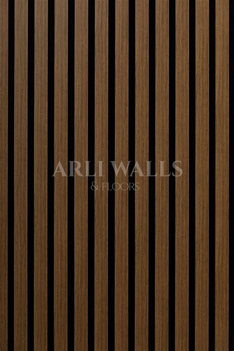 Dark Walnoot Houten Akoestische Wand Paneel Arli Walls