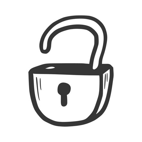 Lock Security Doodle Hand Drawn 13992635 Vector Art At Vecteezy