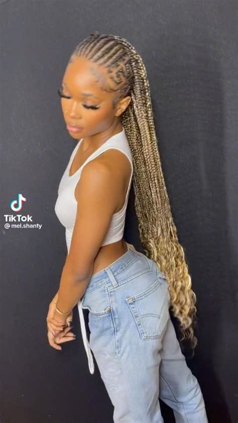 Blonde Fulani Braids Cornrows Braids For Black Women Goddess Braids