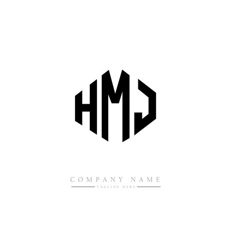 Diseño De Logotipo De Letra Hmj Con Forma De Polígono Diseño De