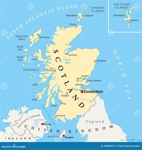 Scotland Political Map Cartoon Vector 104839435