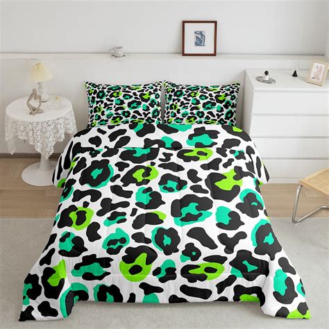 Yst Animal Print Comforter Set Queen Cheetah Print Bedding Set Leopard