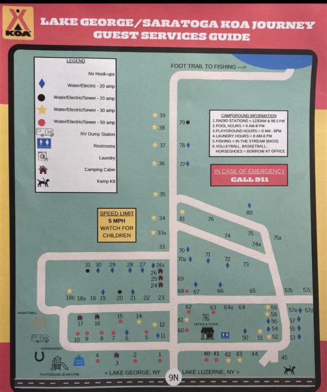 Lake Luzerne New York Campground Map Lake George Saratoga Koa Journey