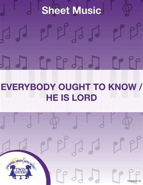 Everybody Ought To Know Sheet Music By Teach Simple