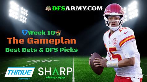 Nfl Week 10 Draftkings And Fanduel Best Bets And Dfs Picks The Gameplan