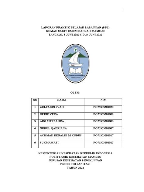 Laporan Inspeksi Sanitasi Rumah Sakit Pdf