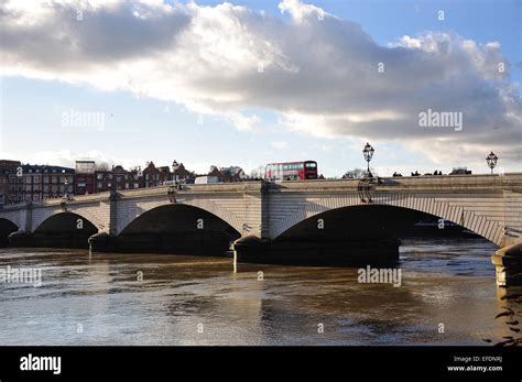 Putney Bridge And River Thames From Willow Bank Riverside Fulham