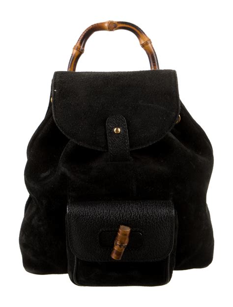 Gucci Mini Bamboo Backpack Black Backpacks Handbags Guc