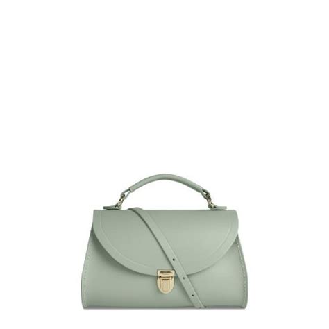 Mini Poppy Bag In Leather Sabi Green Mini