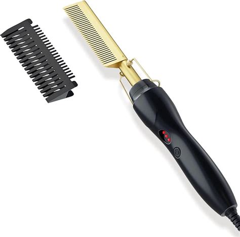 Hot Comb Hair Straightener Electric Straightening Comb Anti Scald Portable Hot Comb Ceramic