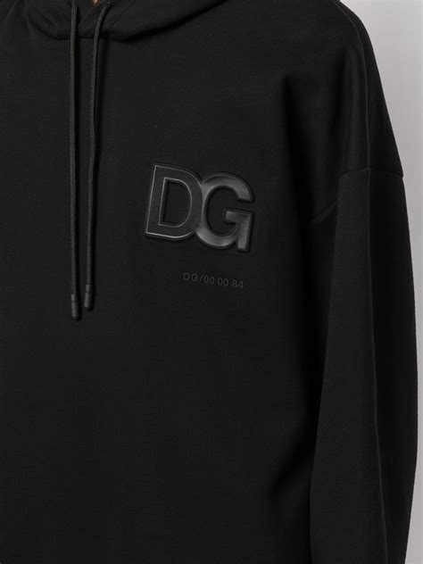 Dolce And Gabbana Tonal Dg Patch Hoodie Farfetch