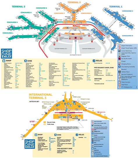 Airport map, Chicago o’hare airport, Chicago airport