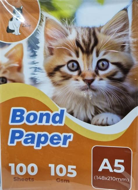 Papel Bond 100 Hojas 105gr MARCA LILY Donna Insumos