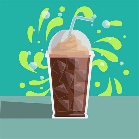 Iced Coffee Illustration Vector 202221 Vector Art at Vecteezy