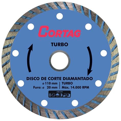 Disco De Corte Diamantado Turbo Mm Cortag