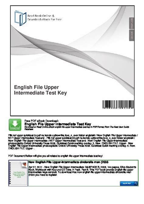 English File Upper Intermediate Test Key PDFCOFFEE