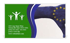 European Union Flag Body Painting: A Disapproving Gesture Business Card ...