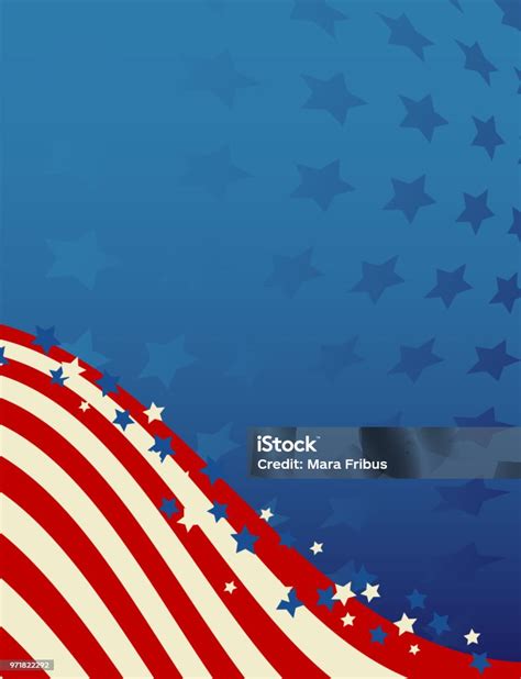 American Flag Patriotic Background Stock Illustration Download Image