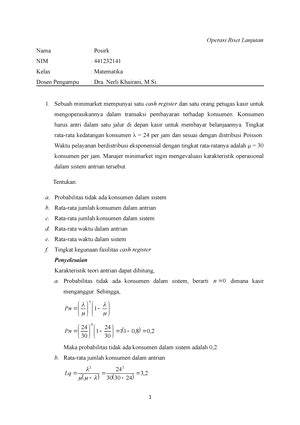 Solved Contoh Soal Model Linear Programming Riset Operasi Beserta