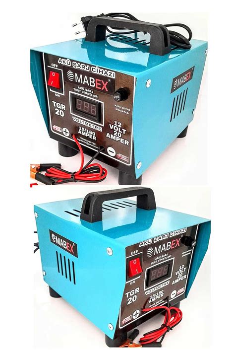 MABEX AKÜ ŞARJ CİHAZI 12 Volt 20 Amper Dijital Göstergeli 180 Ampere