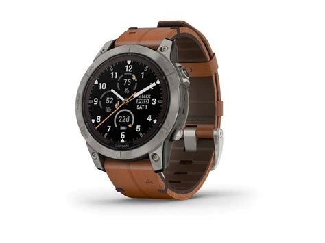 SmartWatch Garmin Fēnix 7 Pro Sapphire Solar Titanium Chestnut Leather