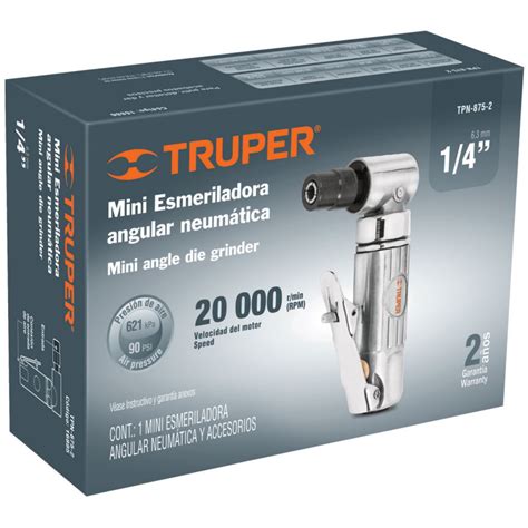 Mini Pulidora Angular 1 4 NeumÃtica Truper Ferreco