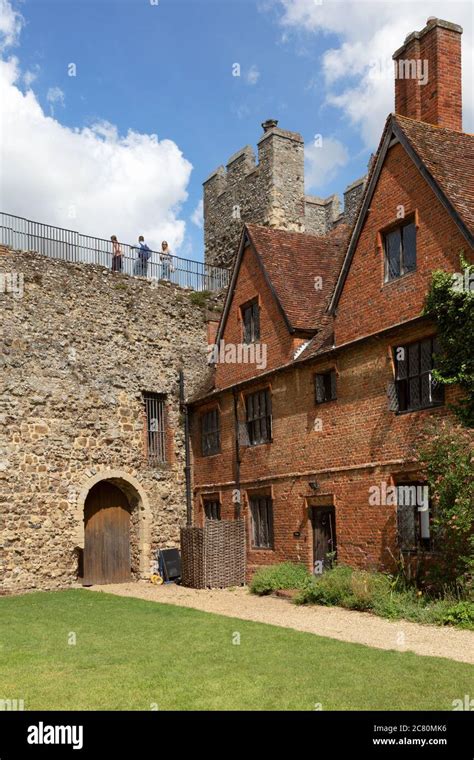 Framlingham Castle, the work house and the wall walk, a 12th century ...