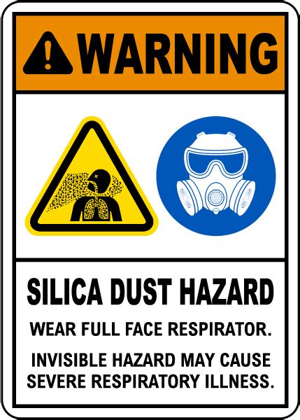 Silica Dust Hazard Sign Get 10 Off Now