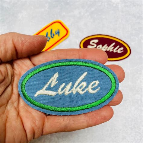 Retro Embroidered Name Patch Vintage Style Name Patch Etsy