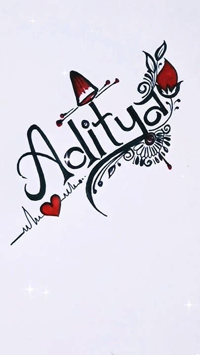 Tattoo With Pen For Aditya Name L Aditya Name Ka Tattoo Design