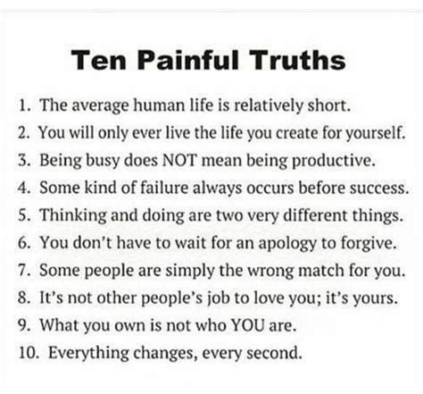 Ten Painful Truths Pictures Photos And Images For Facebook Tumblr