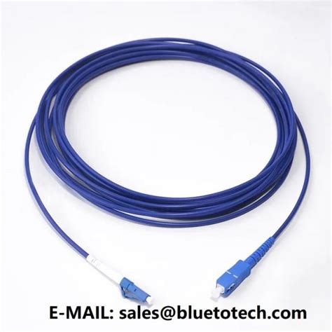 White 2mm Armored Fiber Optic Patch Cord With Pull Rod Lc To Lc 2 0mm Fiber Optic Armored Patch