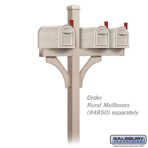 Deluxe Mailbox Post 2 Sided For 3 Mailboxes In Ground Mounted