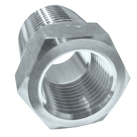 Hfsr Stainless Steel Reducer Bushing 38npt Male X 14npt Female