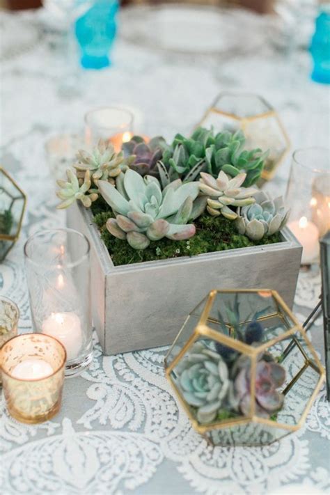 Succulent Centerpieces For Your Reception Table Weddingomania