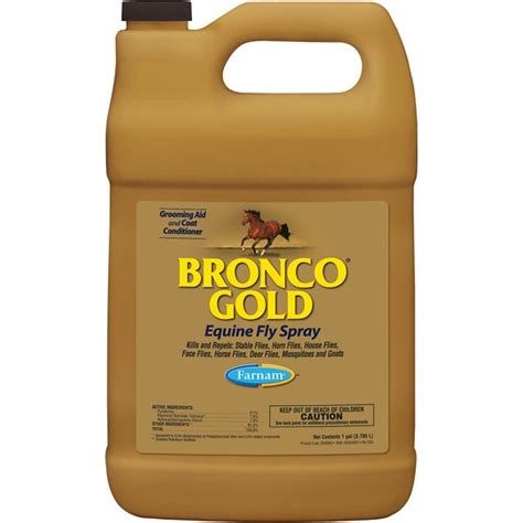 Farnam Bronco Gold Equine Fly Horse Spray 1 Gal Bottle Bundle 2