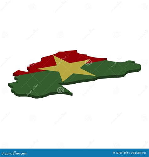 Mapa De La Bandera De Burkina Faso D Stock De Ilustraci N